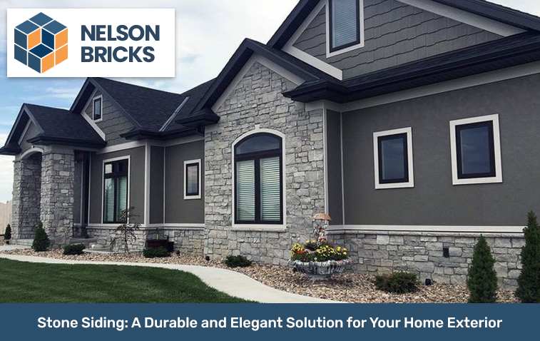 Modern home with stone siding offering a blend of durability and beauty.